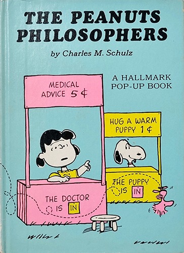 The Peanuts Philosophers-Snoopy Pop Up Book(1972년 초판본)(팝업 1 장면 부분 파손)
